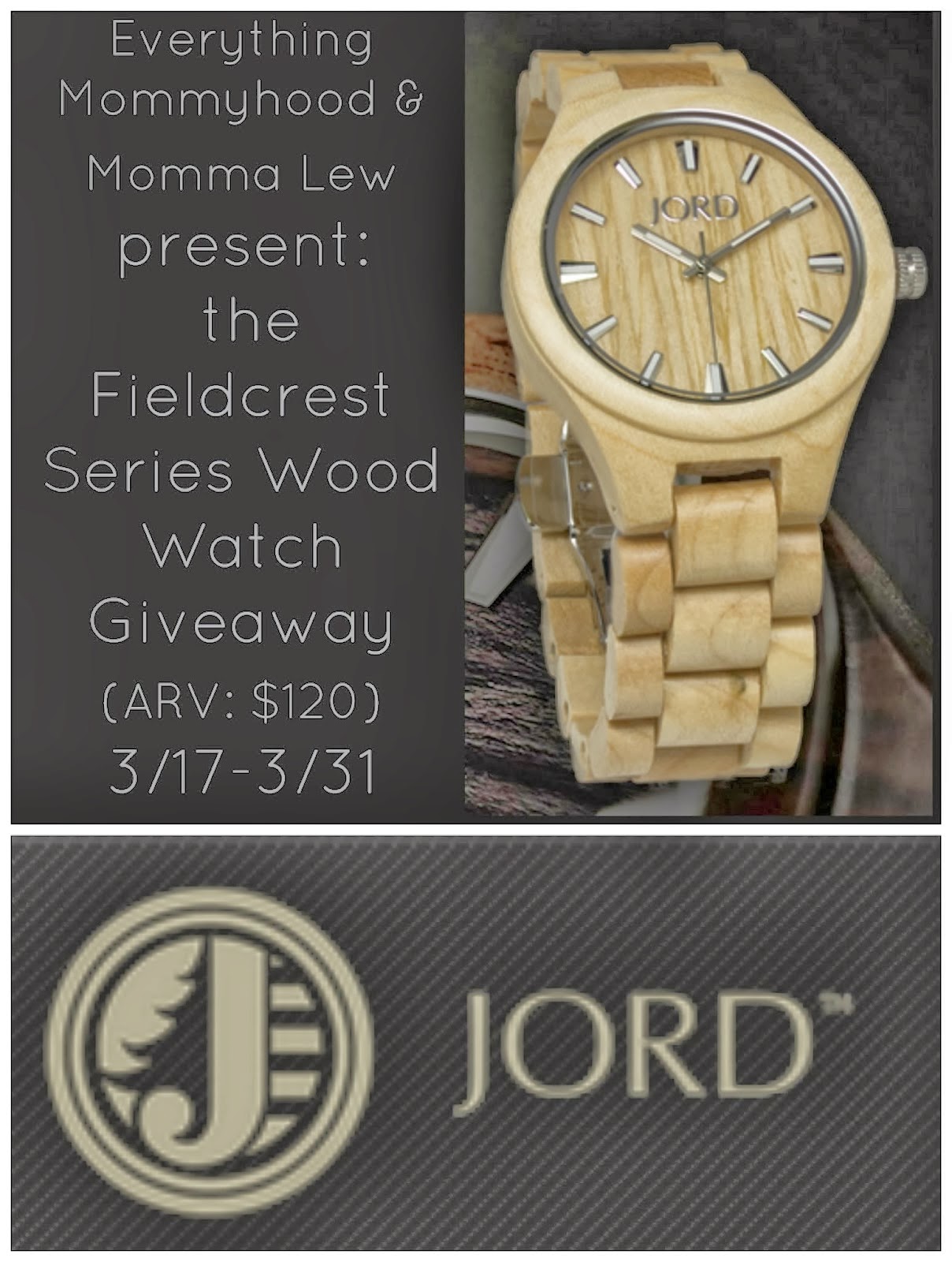 JORD Fieldcrest Series Wood Watch