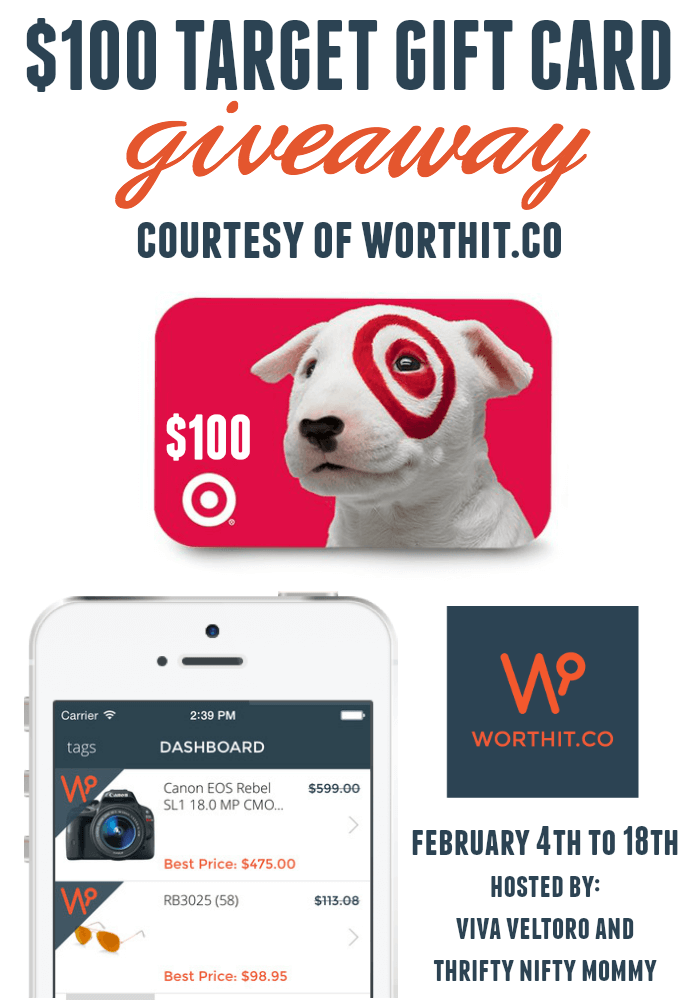 $100 Target Gift Card Giveaway from WorthIt.co