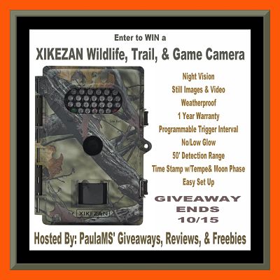Capture Wildlife - Enter to #WIN this #XIKEZAN Game & #TrailCamera before this #Giveaway ends on 10/15
